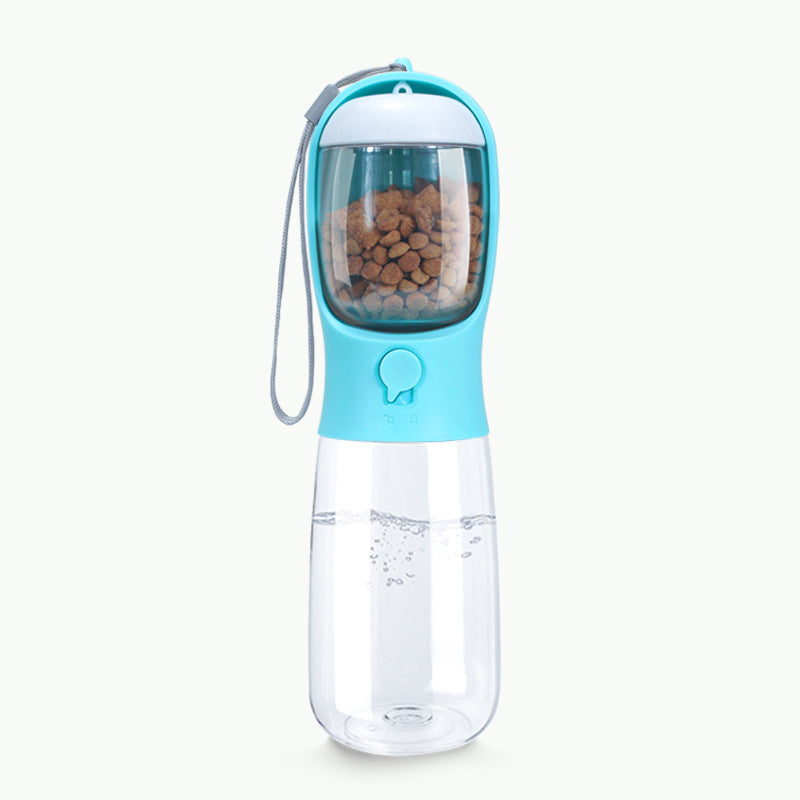 Portable Pet Water Bottle With Food & Treat Compartment