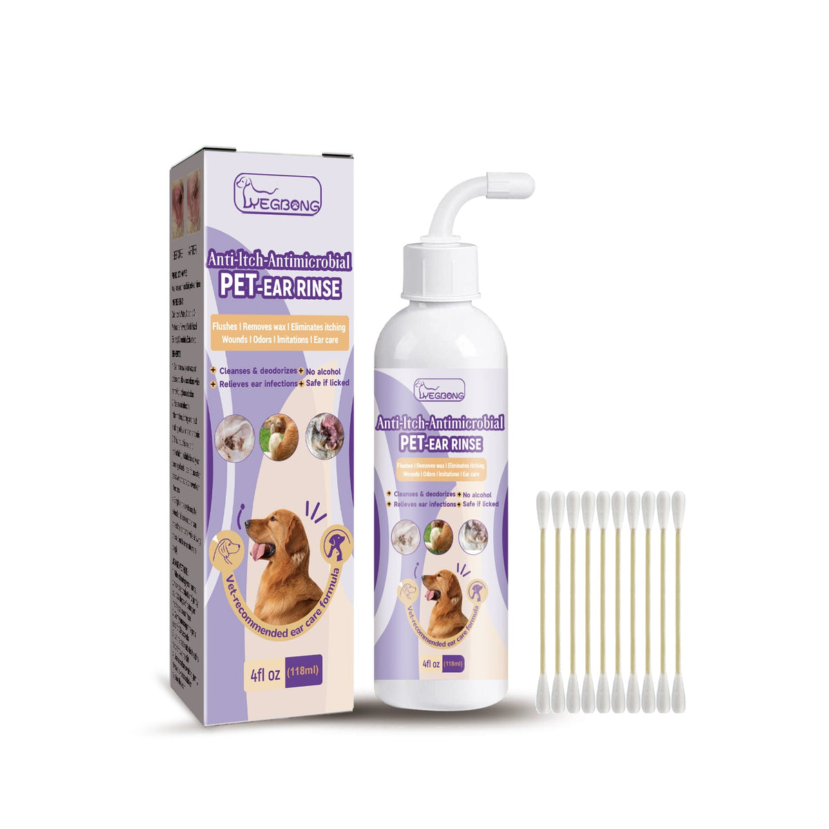 Pet Ear Cleaner for Gentle Earwax and Odor Relief