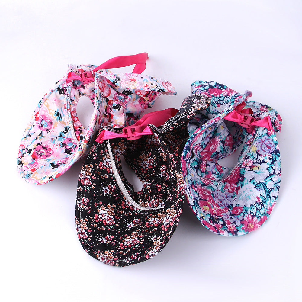 Pet Floral Sun Hat for Cats & Small Dogs, Adjustable