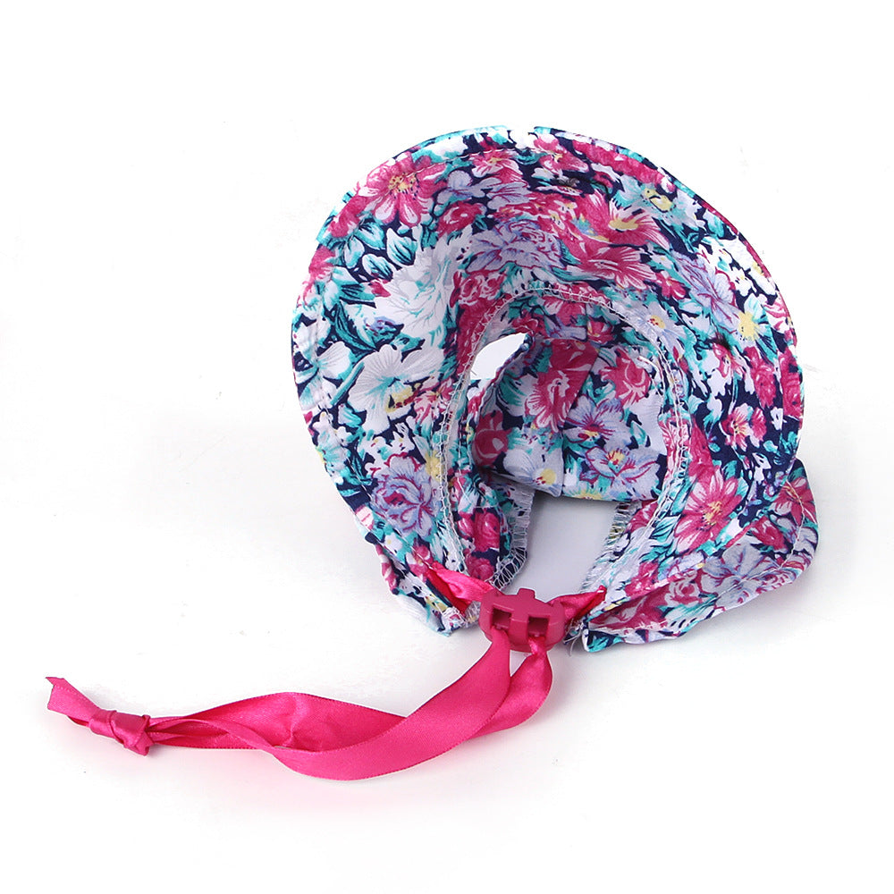 Pet Floral Sun Hat for Cats & Small Dogs, Adjustable