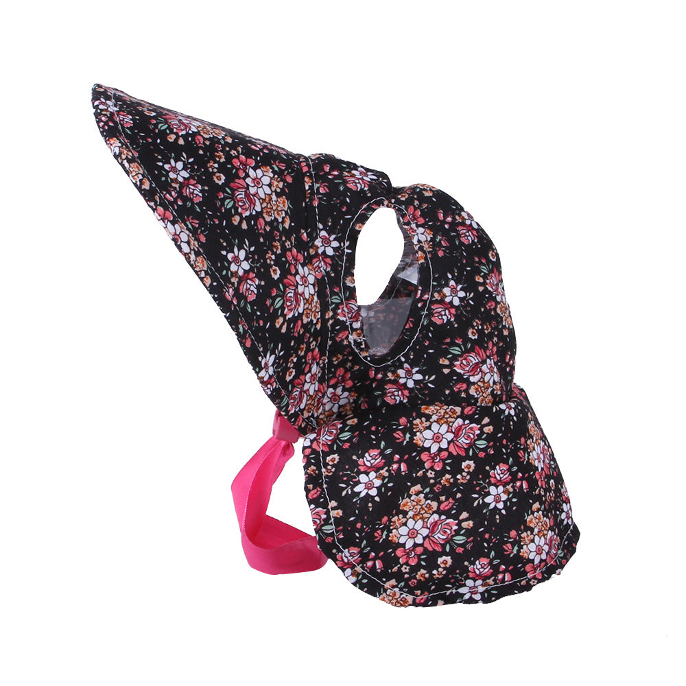 Pet Floral Sun Hat for Cats & Small Dogs, Adjustable
