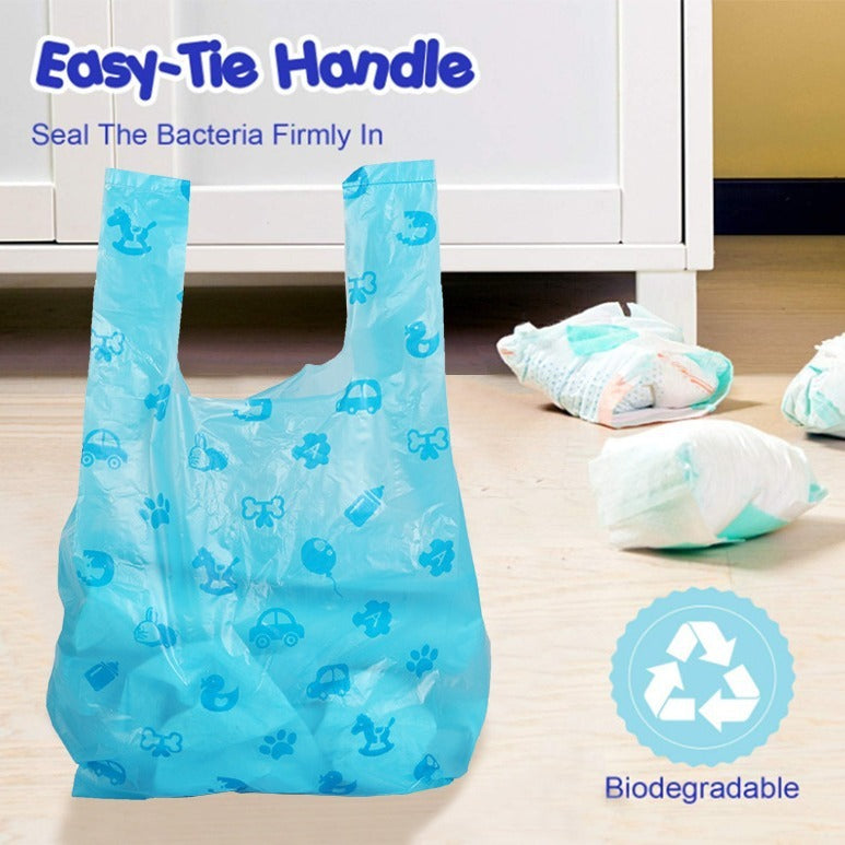 Biodegradable Dog Poop Bags With Easy-Tie Handles, 100