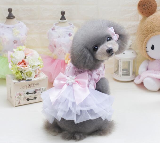 Small Dog Princess Dress for Weddings & Birthday Photos
