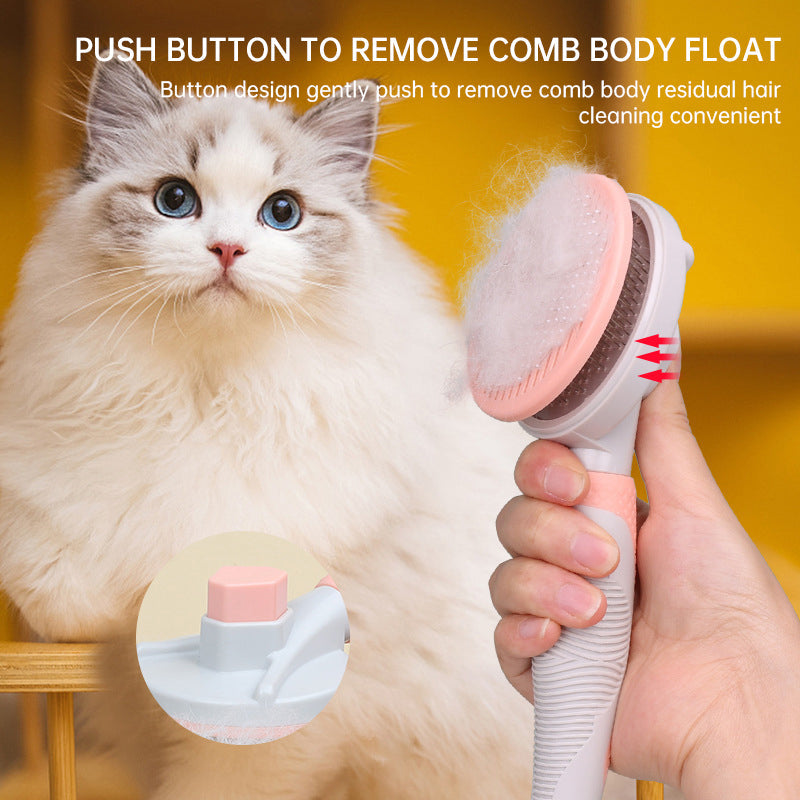 Self-Cleaning Slicker Brush for Tangle-Free Fur