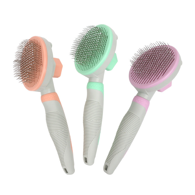 Self-Cleaning Slicker Brush for Tangle-Free Fur