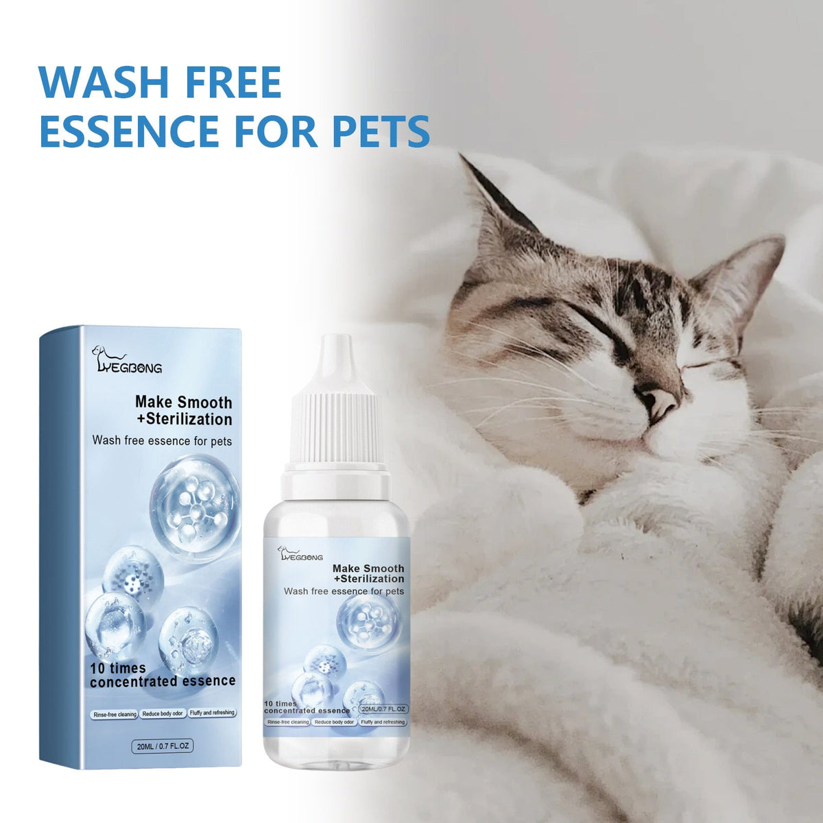 Pet No-Rinse Grooming Essence for Daily Odor Control