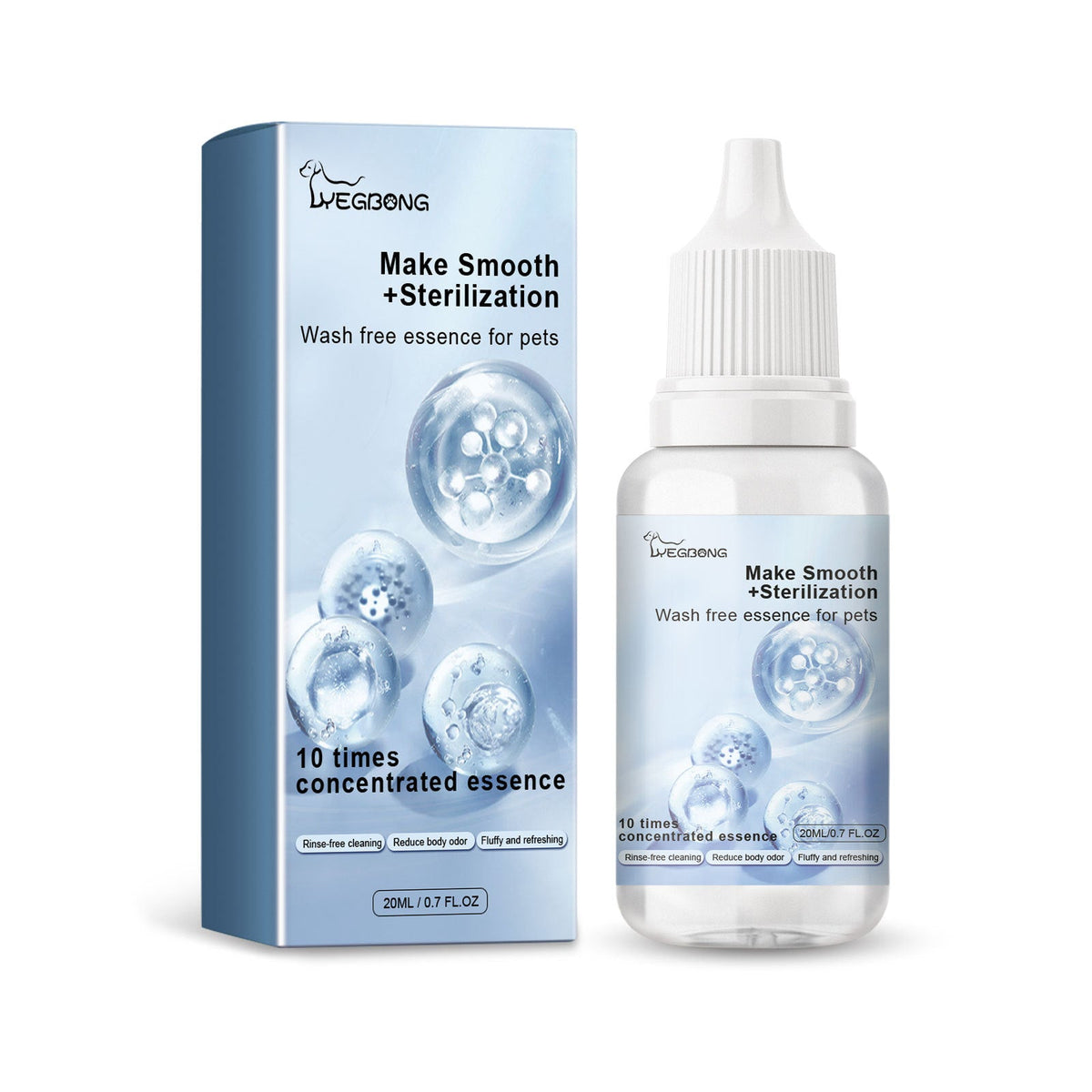 Pet No-Rinse Grooming Essence for Daily Odor Control