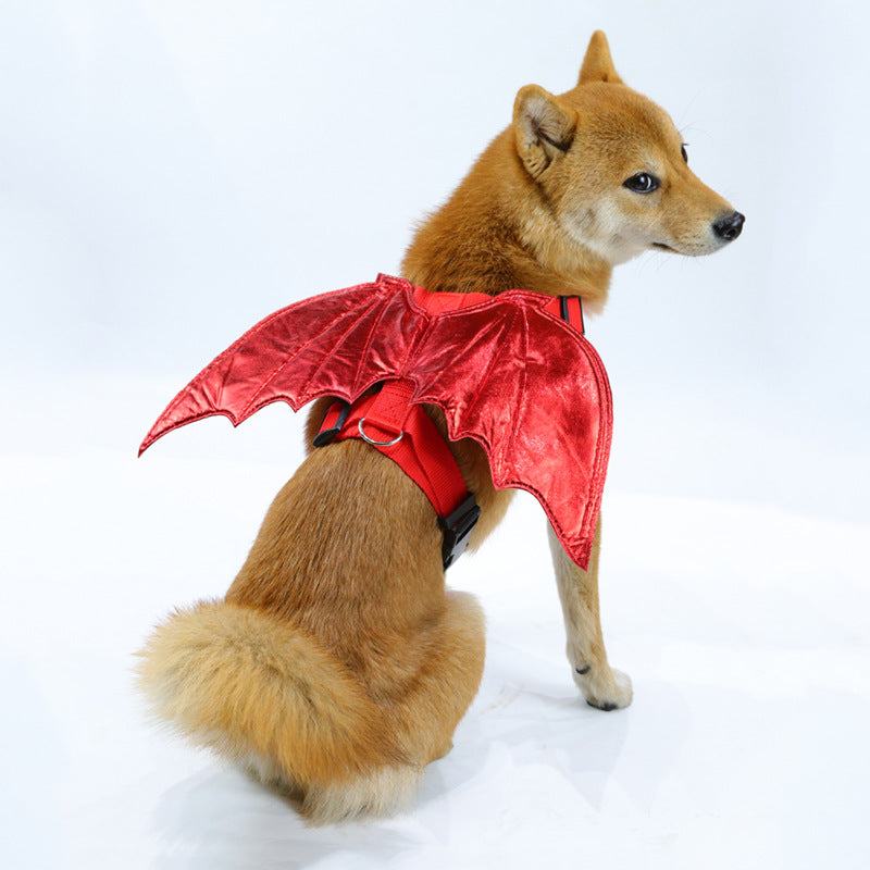 Pet Bat Costume Harness for Stylish Halloween Walks
