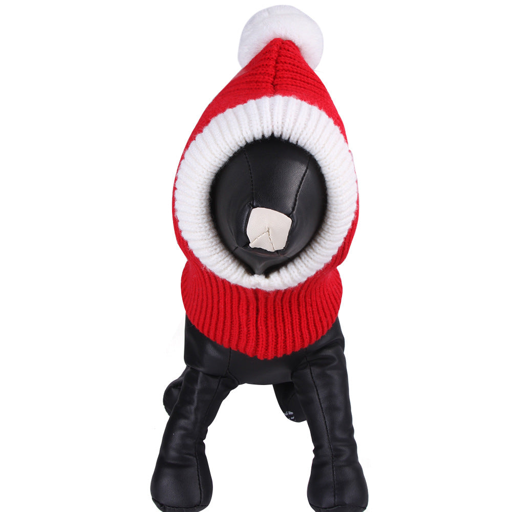 Pet Christmas Hood Cozy Full-Coverage Holiday Hat