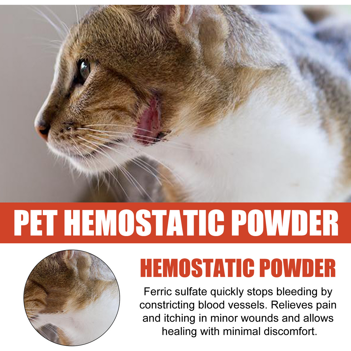 Pet Styptic Powder for Dogs & Cats | Fast Bleeding Care