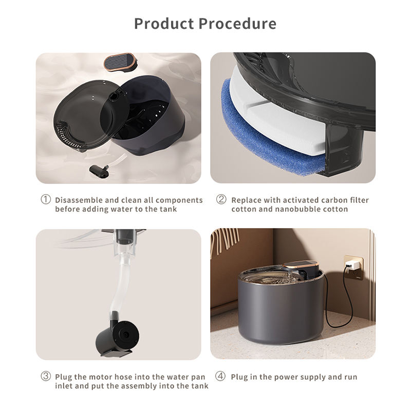 Automatic Pet Water Fountain With Quiet Fresh Flow