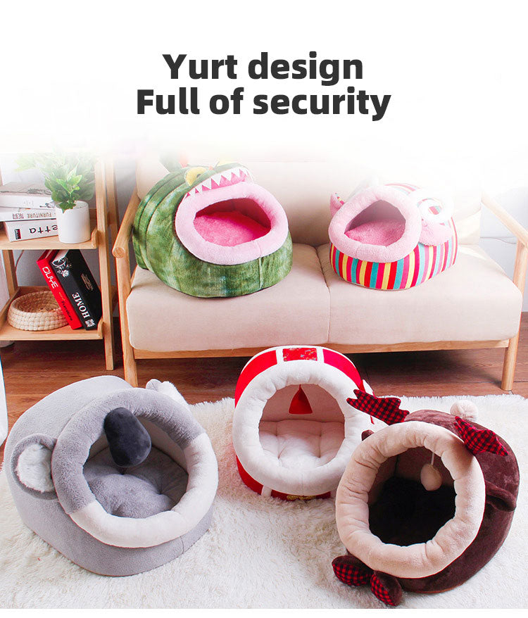 Enclosed Cat Bed & Small Dog Cozy Retreat