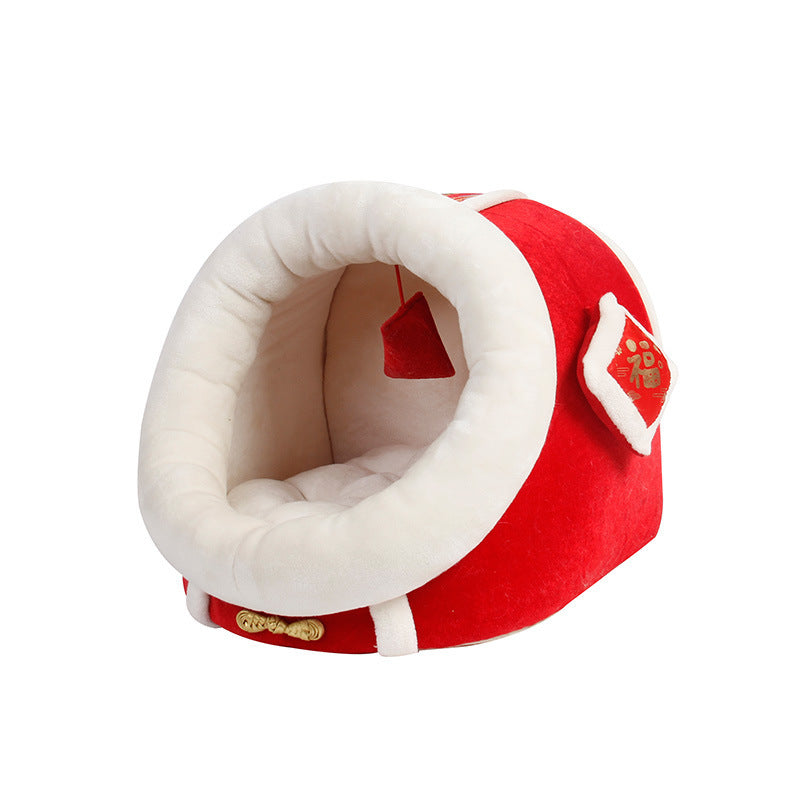 Enclosed Cat Bed & Small Dog Cozy Retreat
