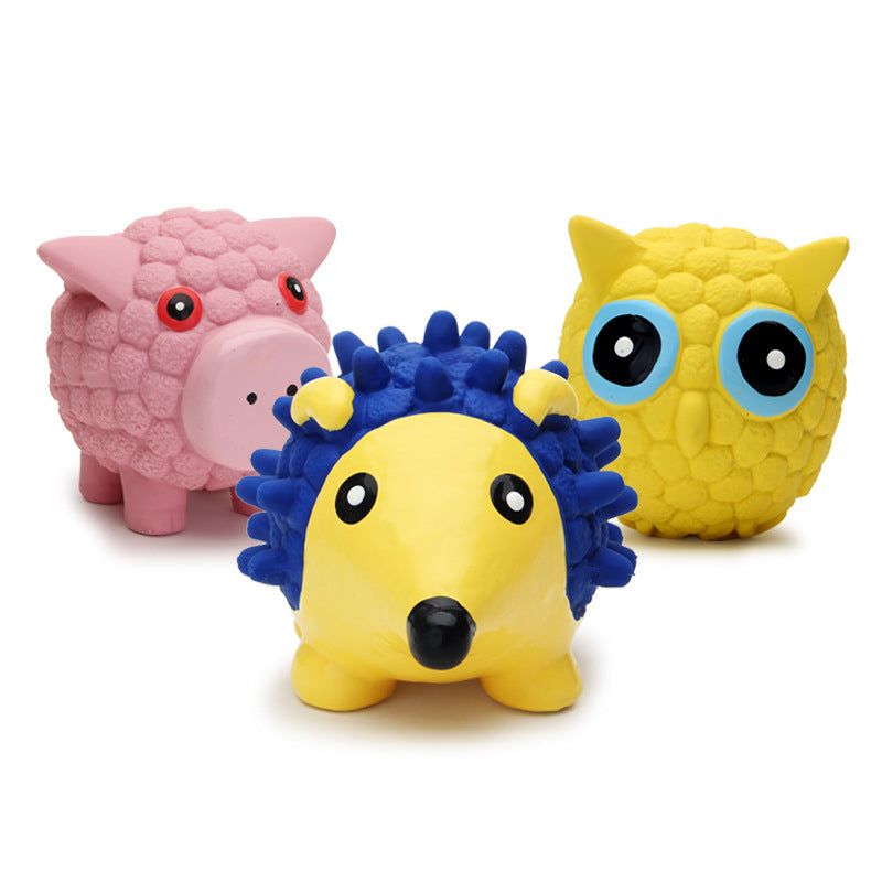 Interactive Dog Squeaky Toy Set for Dental Chew Play