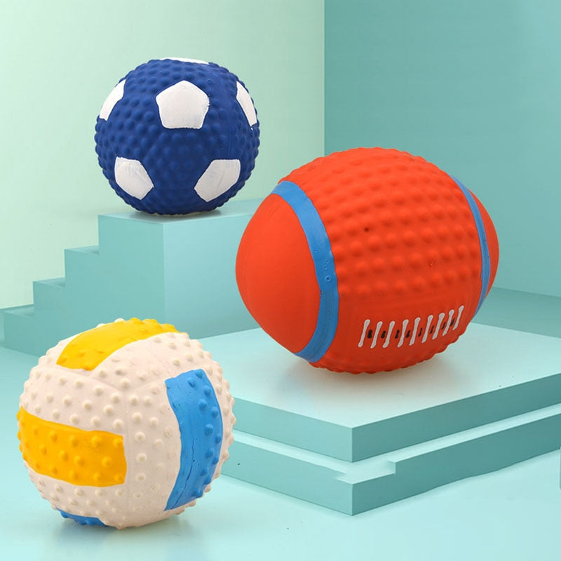 Latex Squeaky Dog Ball for Small Dogs | Chew & Fetch