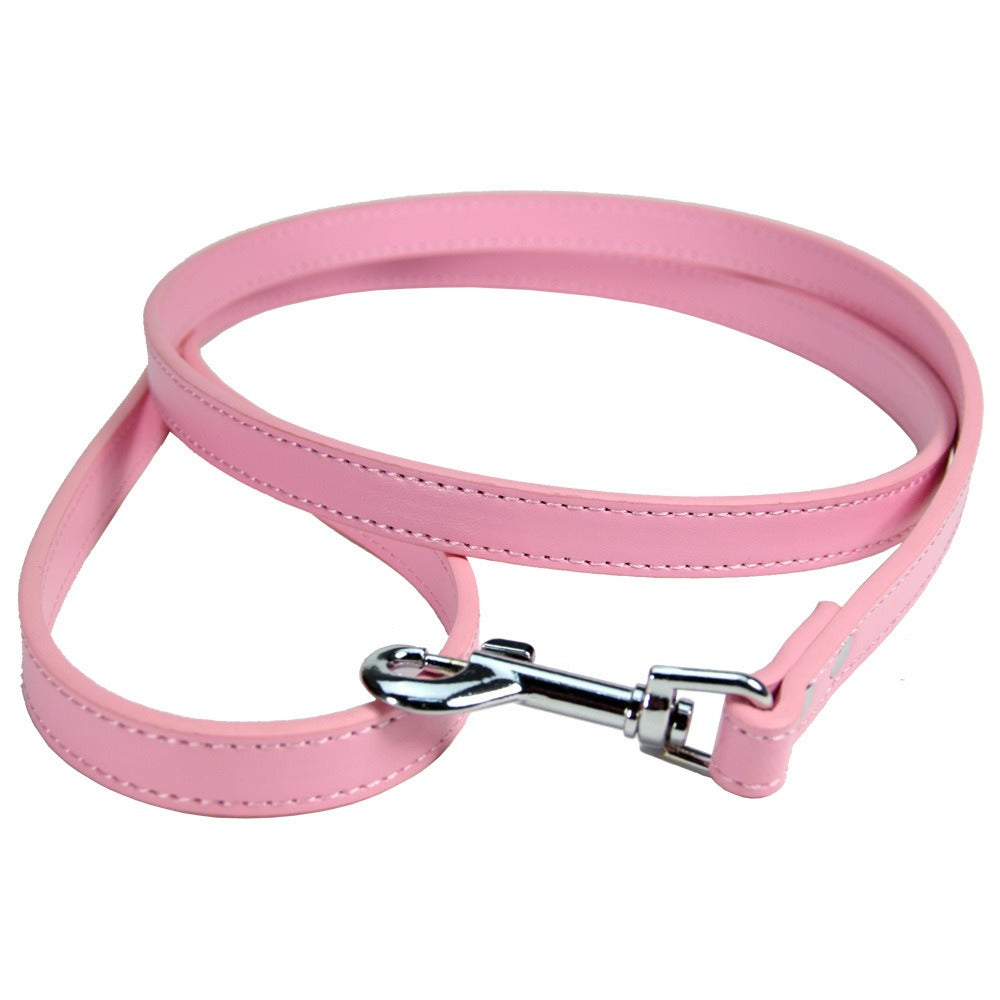 PU Leather Pet Leash with Secure Swivel Snap Clasp