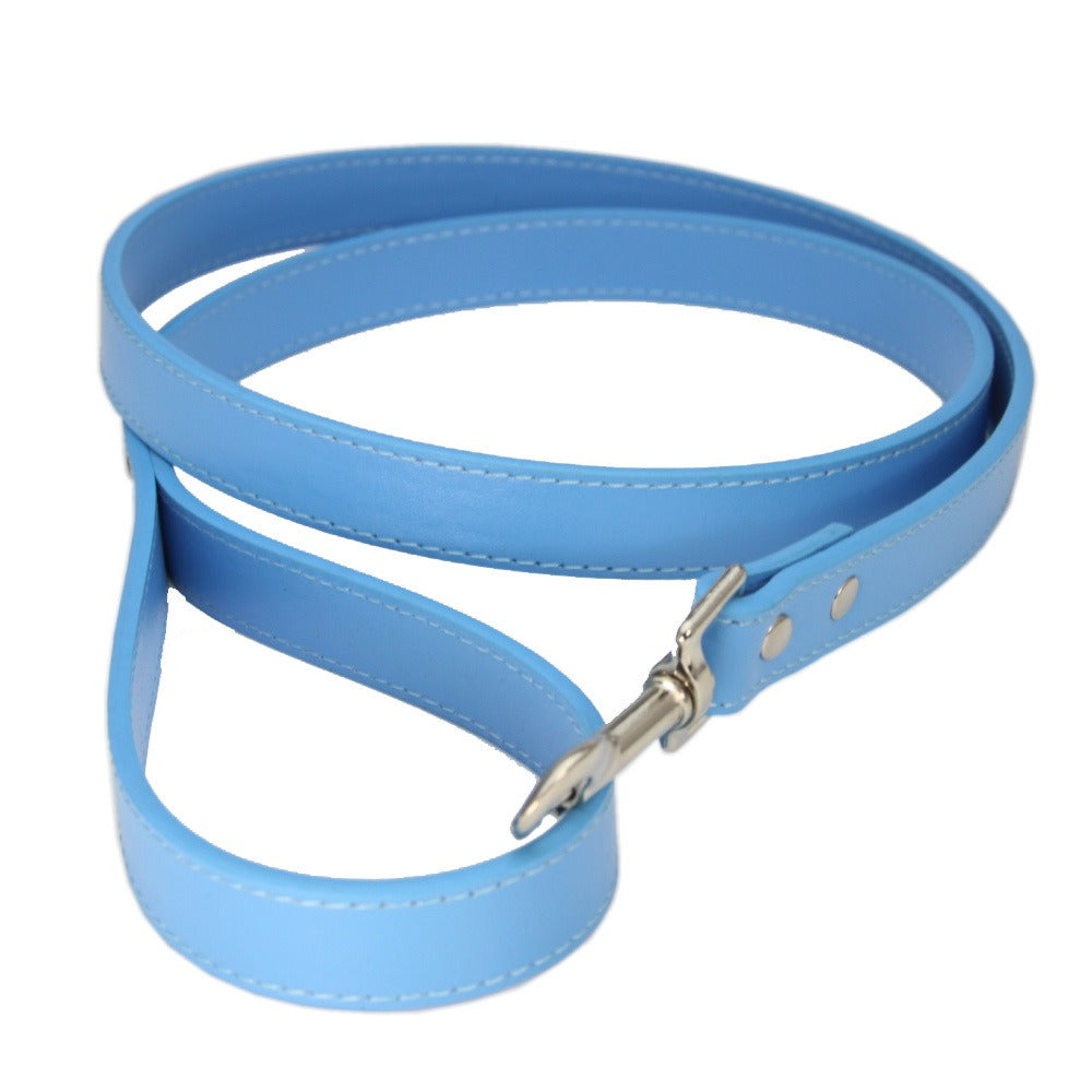 PU Leather Pet Leash with Secure Swivel Snap Clasp