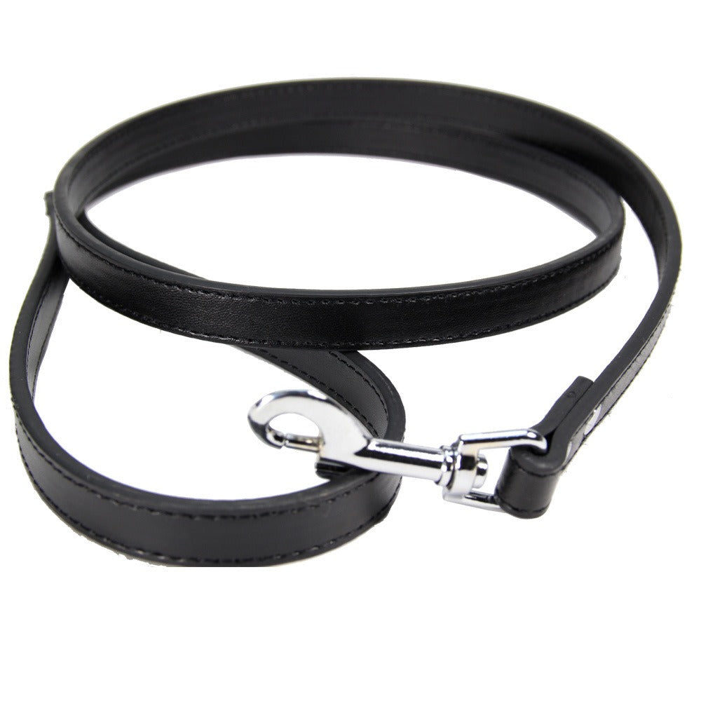 PU Leather Pet Leash with Secure Swivel Snap Clasp