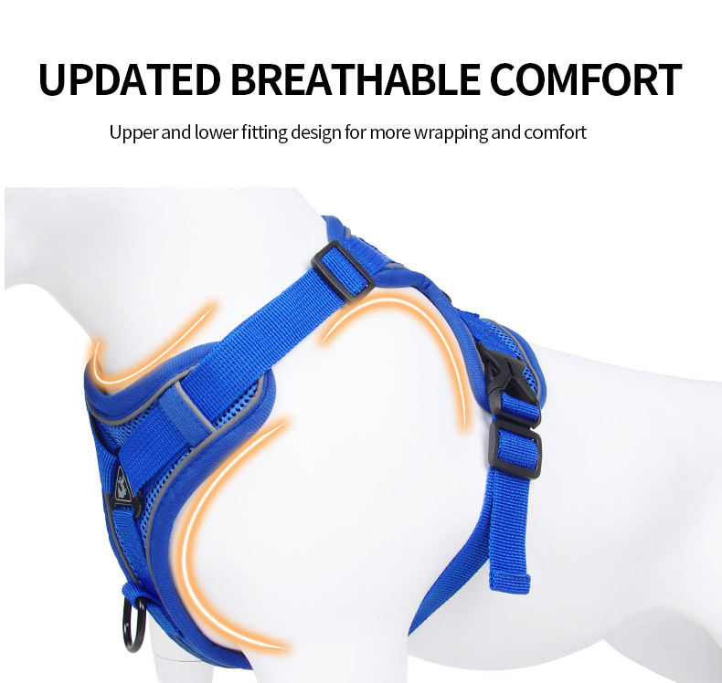 Reflective Dog Harness Vest With 15m Training Rope