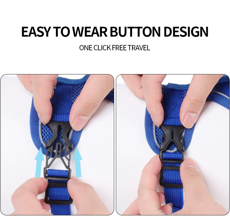 Reflective Dog Harness Vest With 15m Training Rope