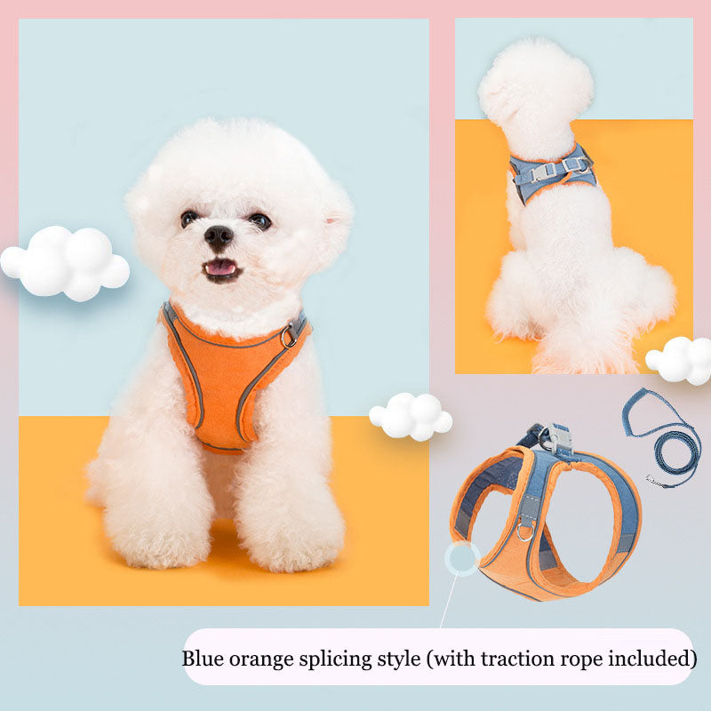 Reflective Cat & Small Dog Harness with Safety Leash