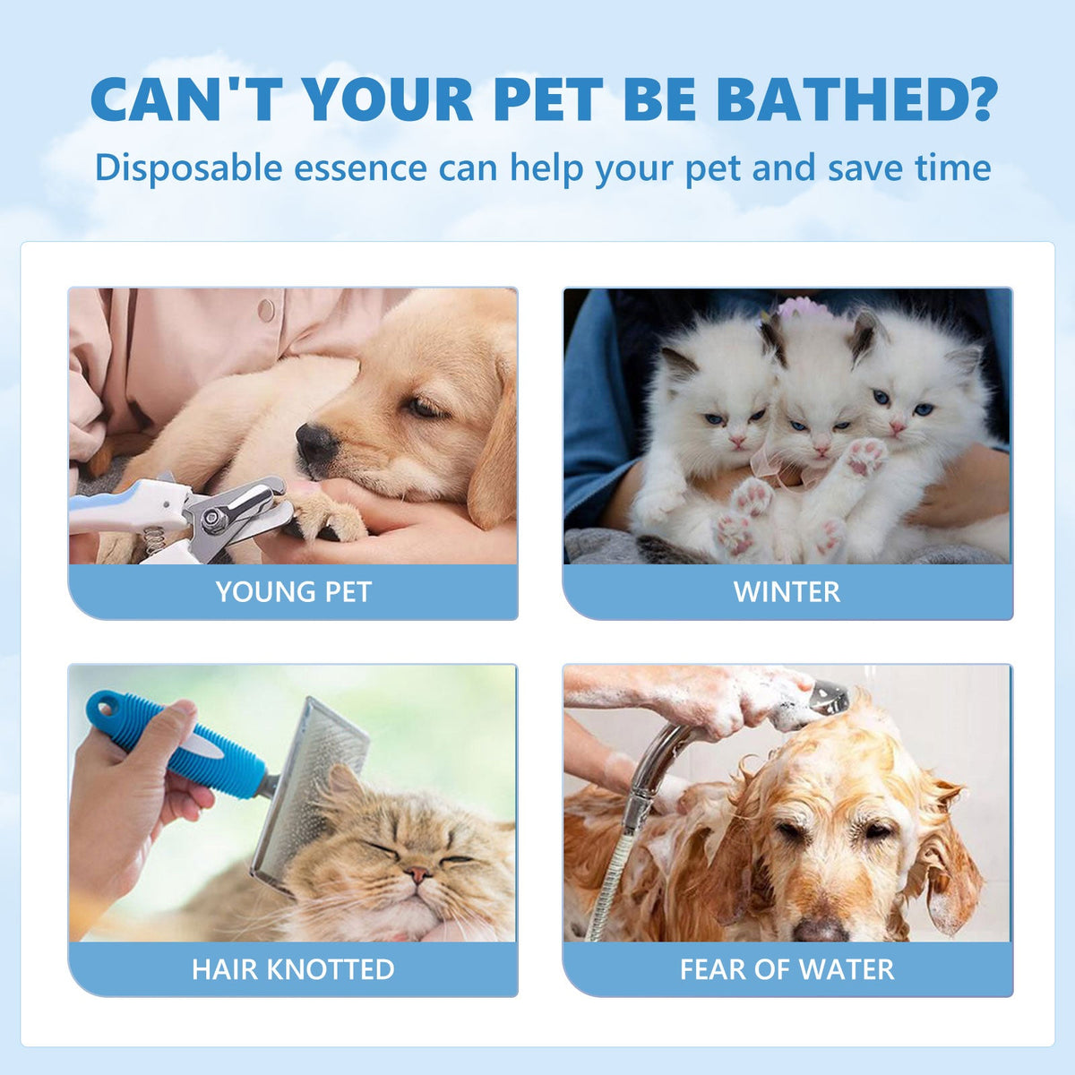 Pet Leave-In Serum Set for Smooth, Tangle-Free Fur