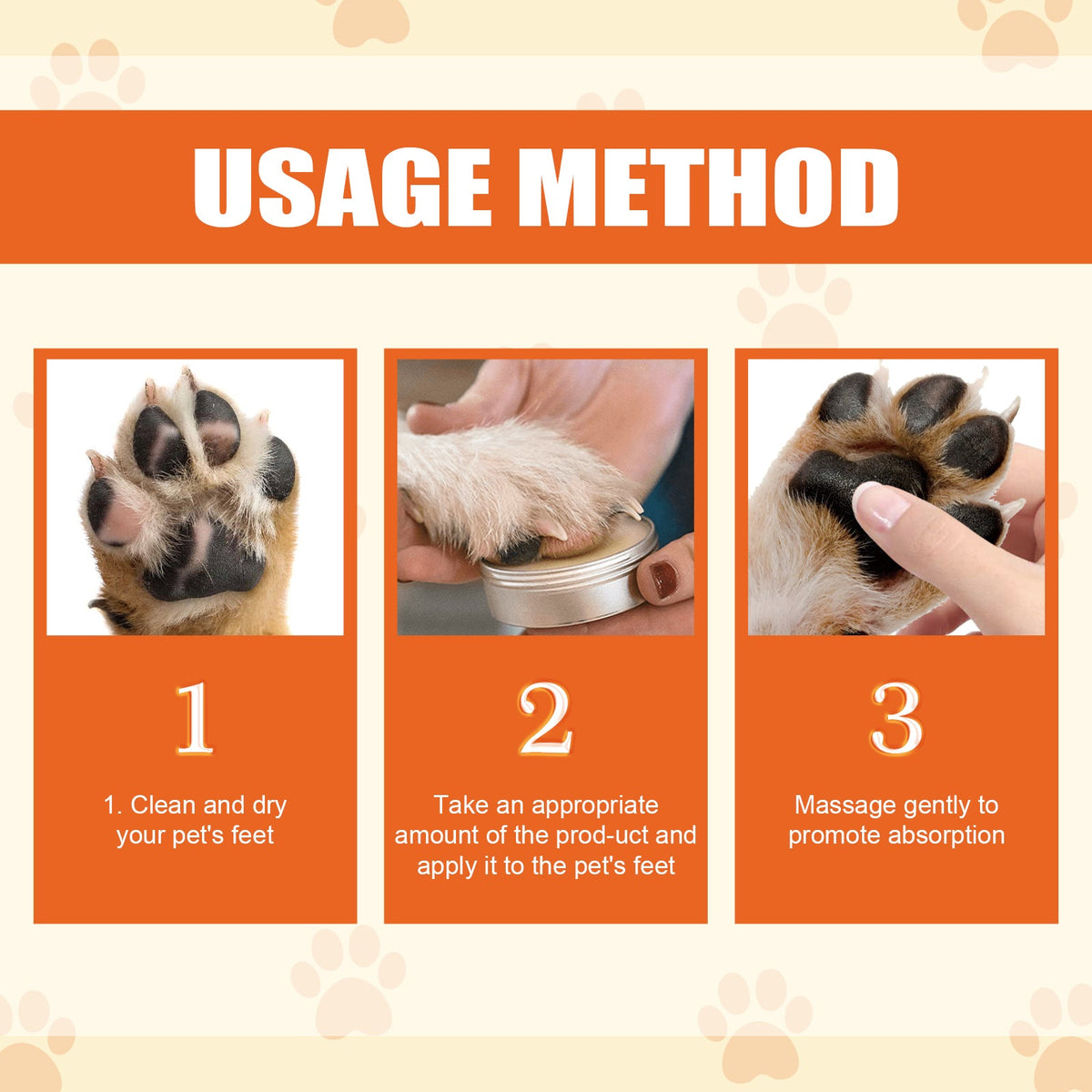 Moisturizing Pet Paw Balm for Dry, Cracked Paw Pads