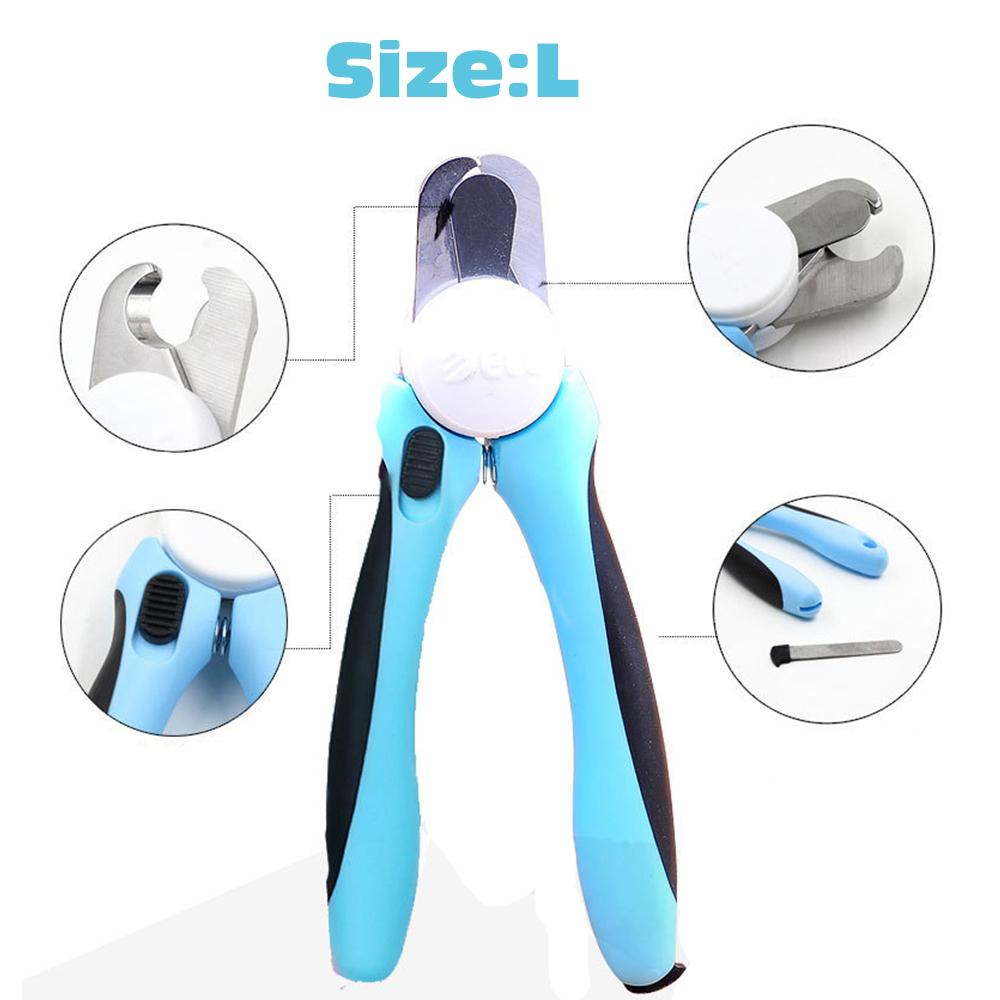 Stainless Steel Dog Nail Clippers with Guard & Grinder