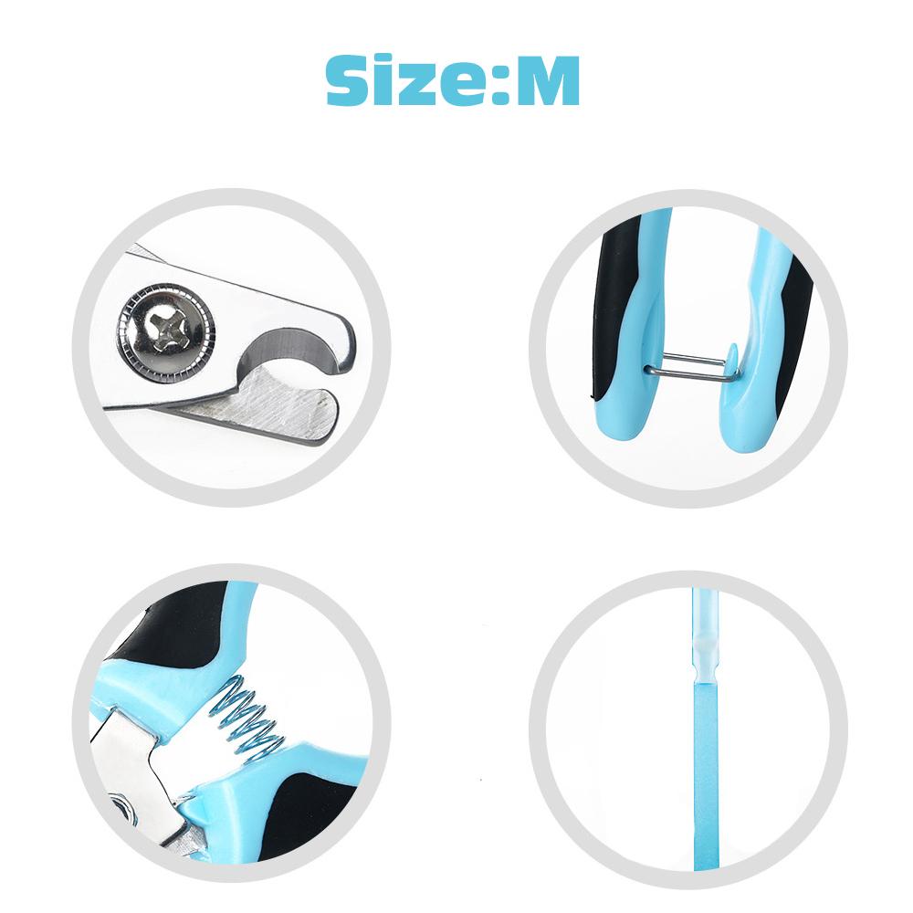 Stainless Steel Dog Nail Clippers with Guard & Grinder