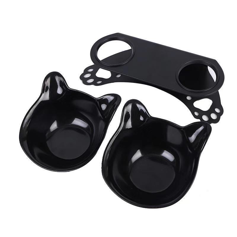 Elevated Cat Bowls, 15-Degree Comfortable Feeding