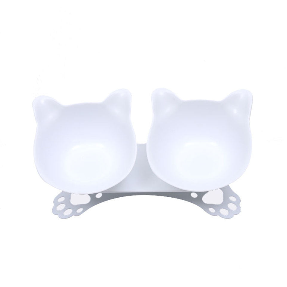 Elevated Cat Bowls, 15-Degree Comfortable Feeding