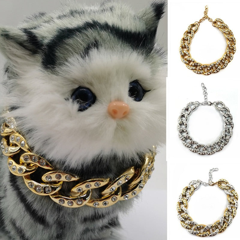 Rhinestone Pet Necklace - Glam Diamond Cat & Dog Collar