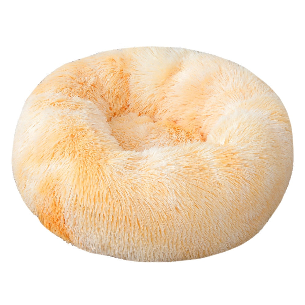 Plush Donut Pet Bed for Warm, Cozy Dog & Cat Sleep