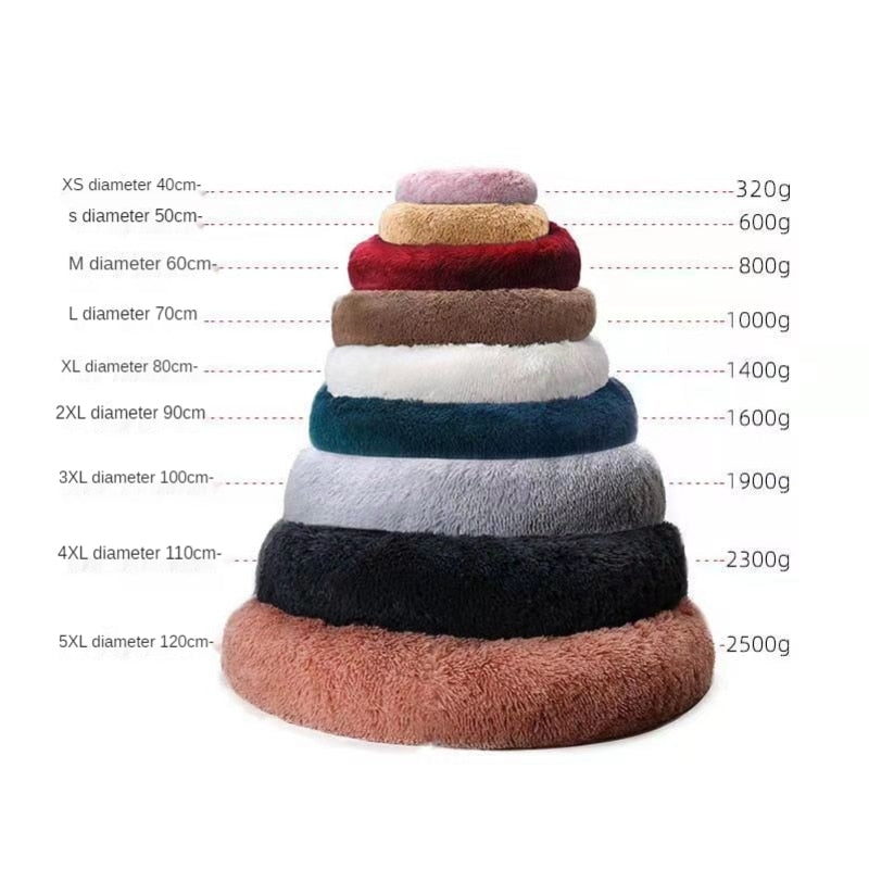 Plush Donut Pet Bed for Warm, Cozy Dog & Cat Sleep