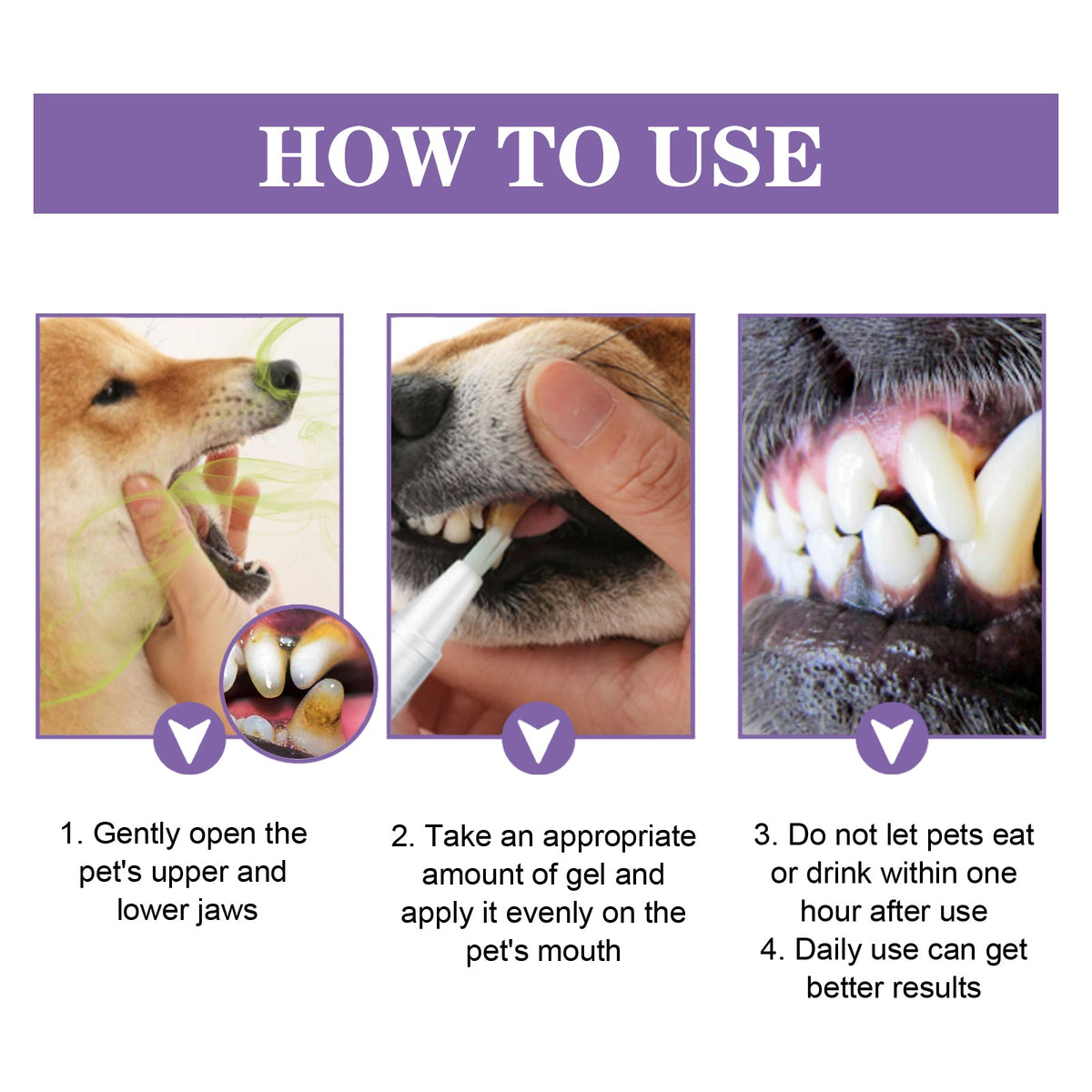 Pet Oral Cleaning Gel for Fresher Breath & Cleaner Teeth