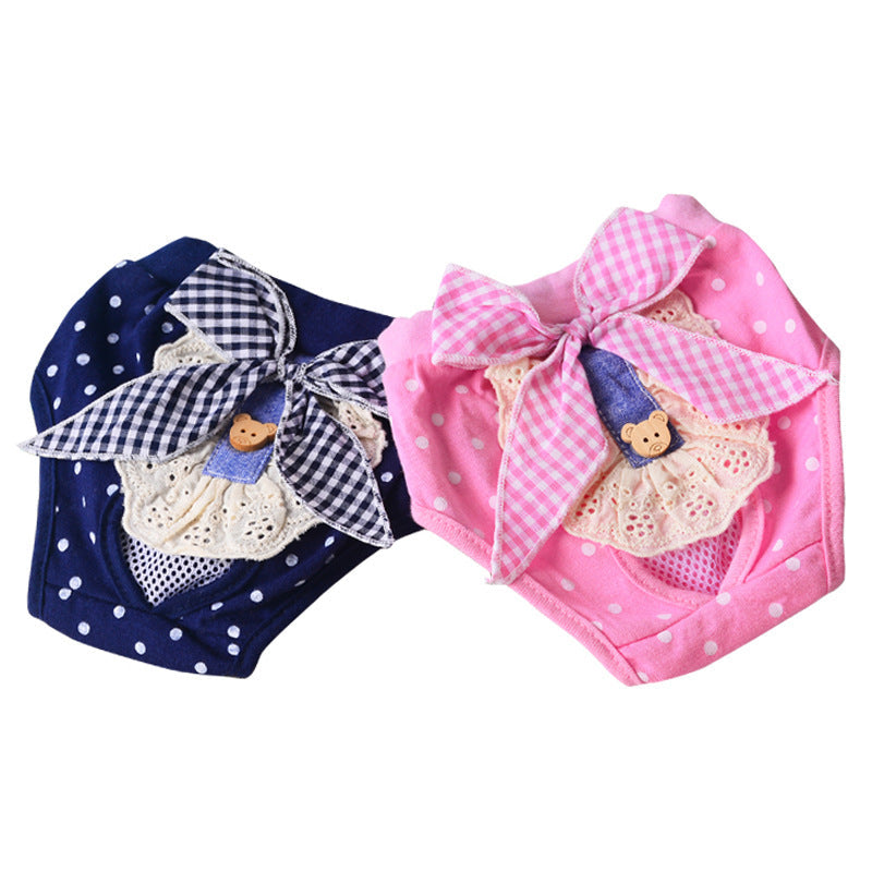 Female Dog Diapers for Heat with Stylish Lace Trim