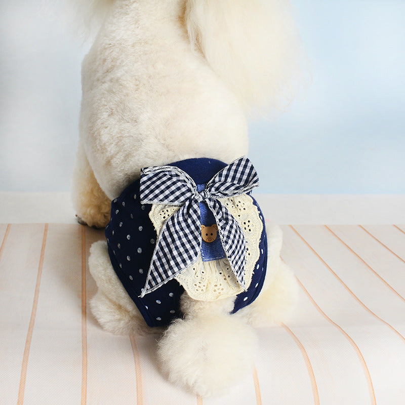 Female Dog Diapers for Heat with Stylish Lace Trim