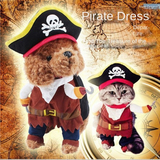 Pirate Dog Costume Set for Full Pet Transformation
