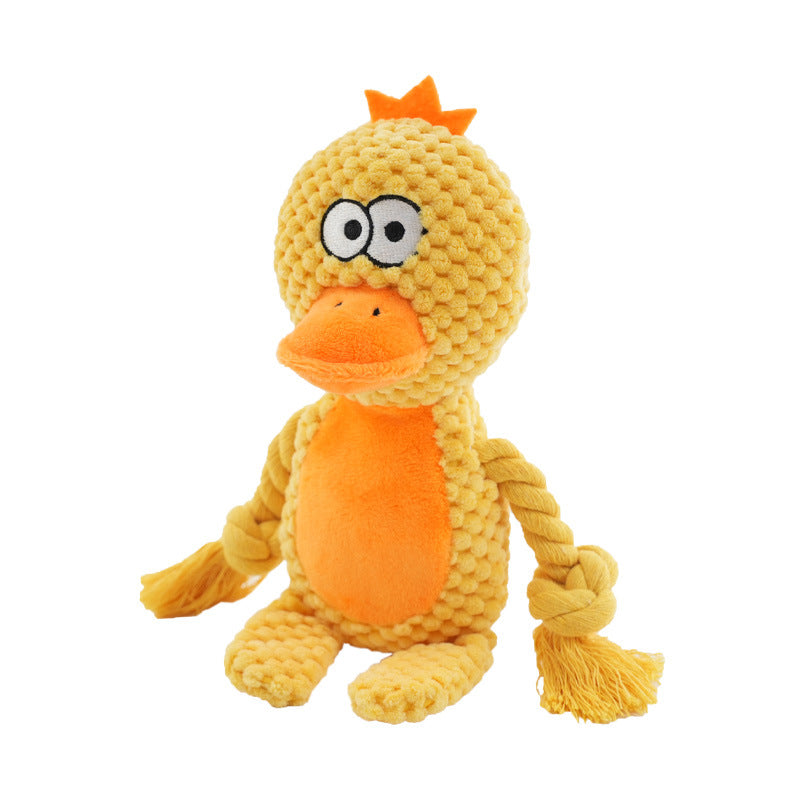 Plush Rope Dog Toy for Tugging, Fetching & Bonding