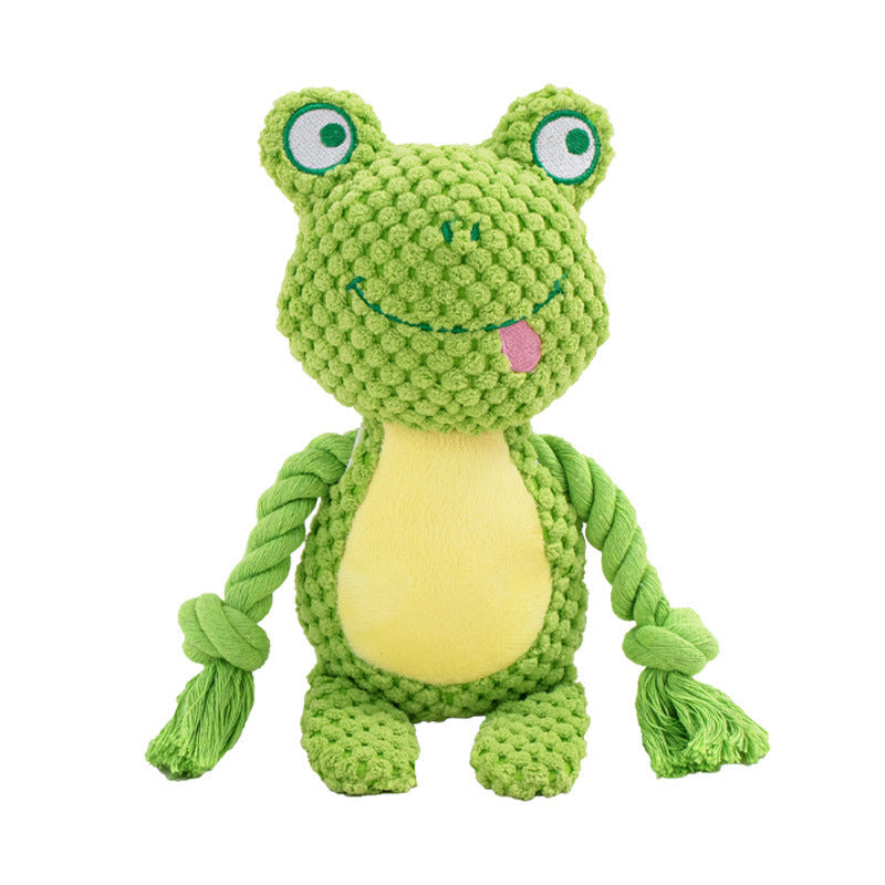 Plush Rope Dog Toy for Tugging, Fetching & Bonding