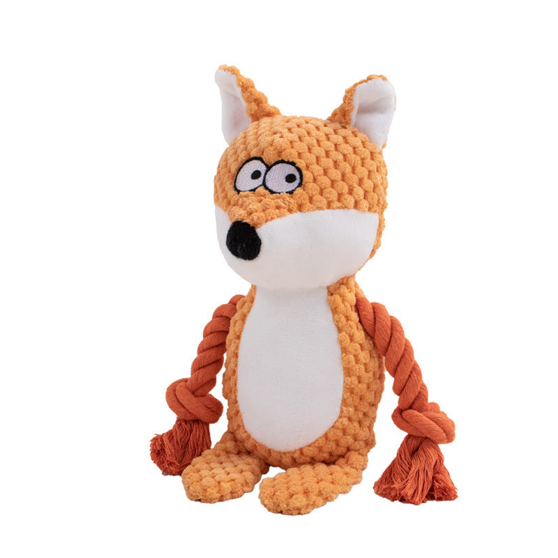 Plush Rope Dog Toy for Tugging, Fetching & Bonding