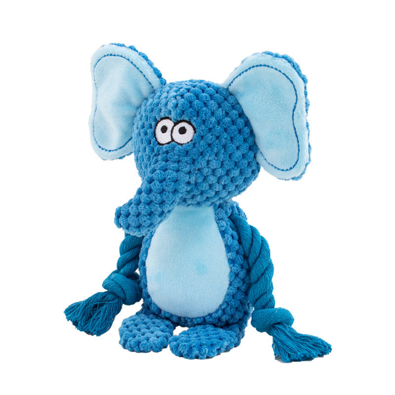 Plush Rope Dog Toy for Tugging, Fetching & Bonding