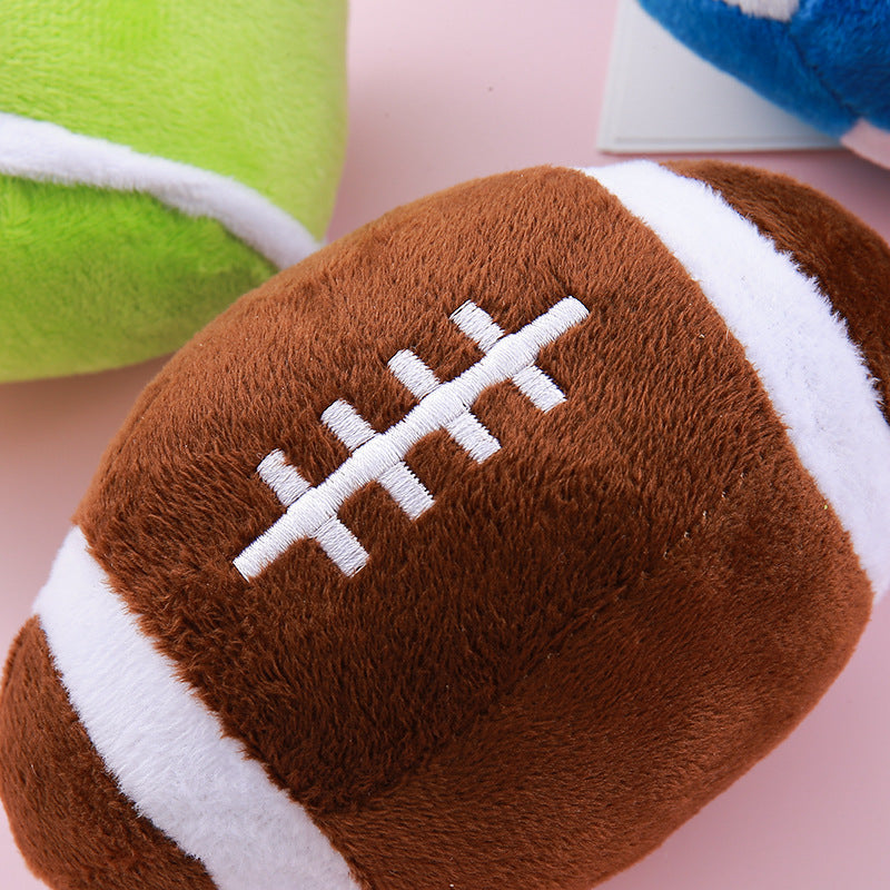 Plush Dog Ball Toy Set for Gentle Indoor Fetch Play