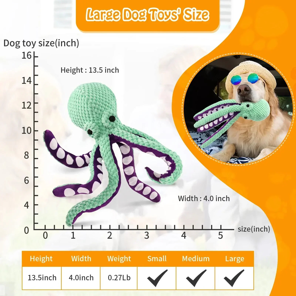 Interactive Squeaky Octopus Dog Toy for Daily Play