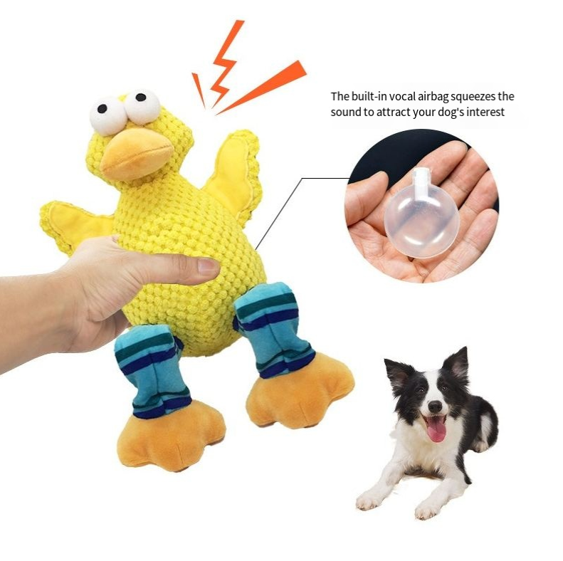 Squeaky Plush Dog Toy for Boredom & Chewing Relief