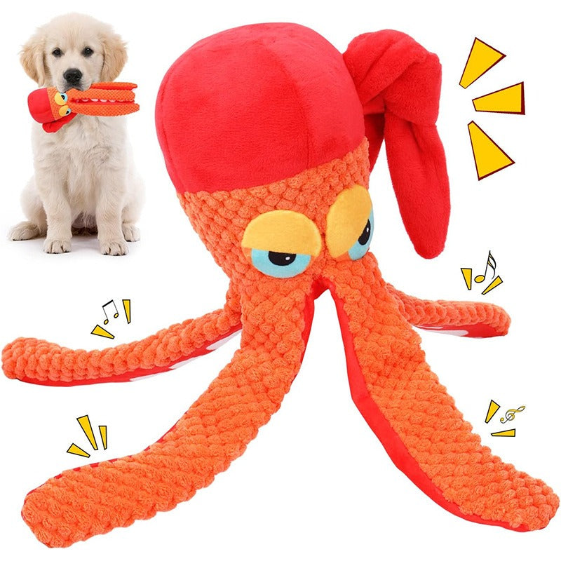 Squeaky Octopus Dog Toy for Interactive Indoor Play