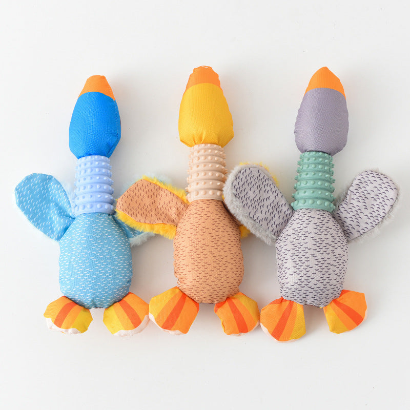 Textured Goose Plush Dog Toys for Daily Indoor Play
