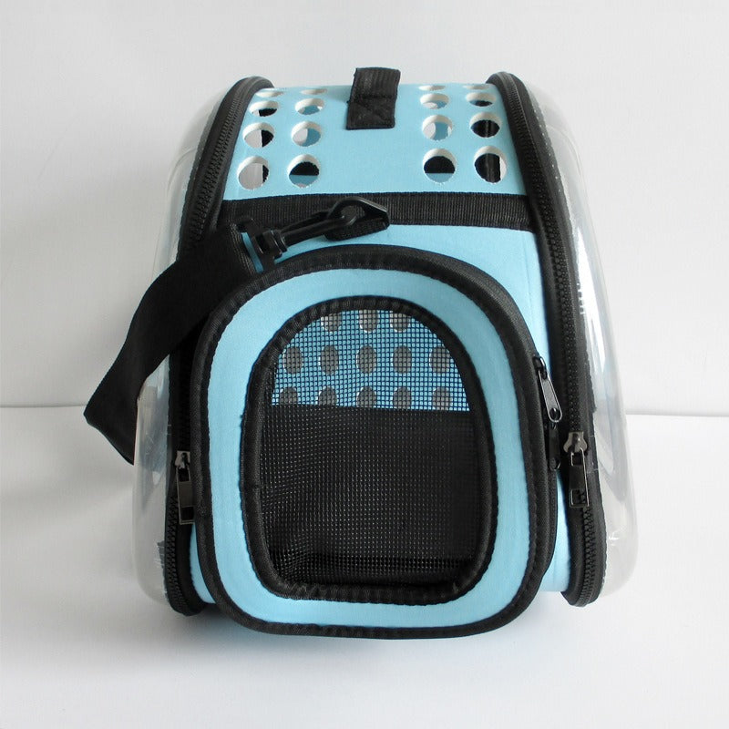 Transparent Pet Carrier With Breathable Travel Design