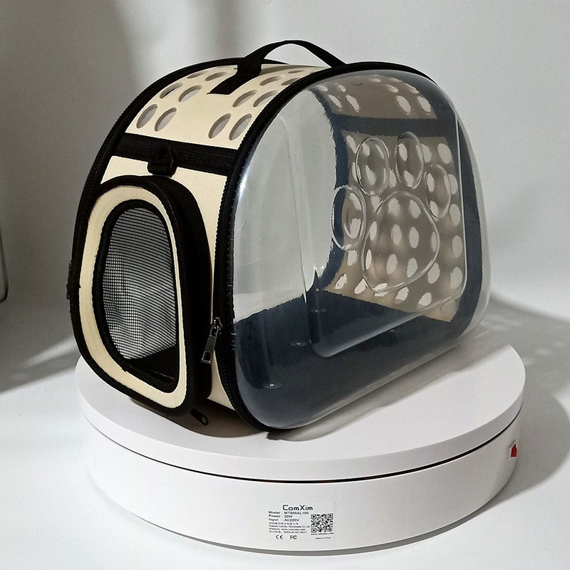 Transparent Pet Carrier With Breathable Travel Design