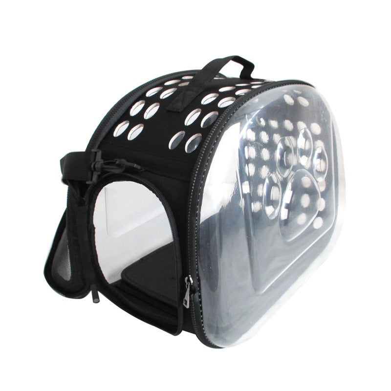 Transparent Pet Carrier With Breathable Travel Design